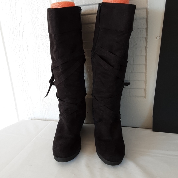 Canyon #🌹16 River Blues Women's Black Boots - Picture 1 of 11